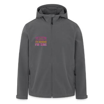 Sie isst für zwei Ich trinke für drei Papa - Recycelte Männer Softshell-Jacke von Stanley/Stella - Anthrazit - Vorne - AI Model Male 185 light (185cm)