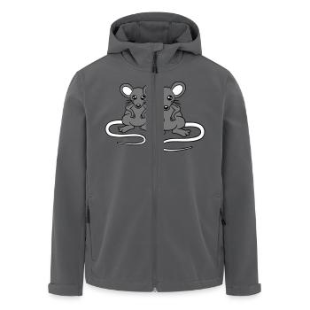 Zwei Böse Mäuse Wütend Frustriert Sauer Aggressiv - Recycelte Männer Softshell-Jacke von Stanley/Stella - Anthrazit - Vorne - AI Model Male 185 light (185cm)