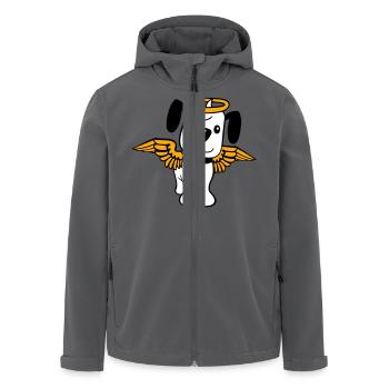 Hund Engel Heiligenschein Flügel Himmel Engelchen - Recycelte Männer Softshell-Jacke von Stanley/Stella - Anthrazit - Vorne - AI Model Male 185 light (185cm)
