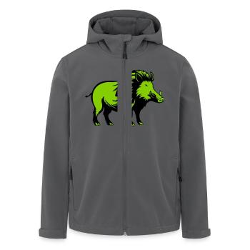 wildschwein tier - Recycelte Männer Softshell-Jacke von Stanley/Stella - Anthrazit - Vorne - AI Model Male 185 light (185cm)