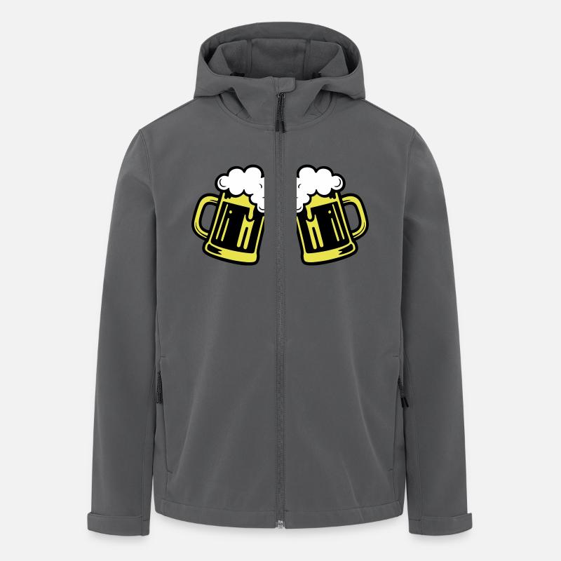 Bier Symbol Bierglas - Recycelte Männer Softshell-Jacke von Stanley/Stella - Anthrazit