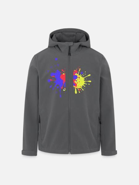 Bunte Farbflecken Geburtstagsgeschenk Trend - Recycelte Männer Softshell-Jacke von Stanley/Stella - Anthrazit
