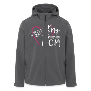 My Superhero Mom - Recycelte Männer Softshell-Jacke von Stanley/Stella - Anthrazit - Vorne - AI Model Male 185 light (185cm)