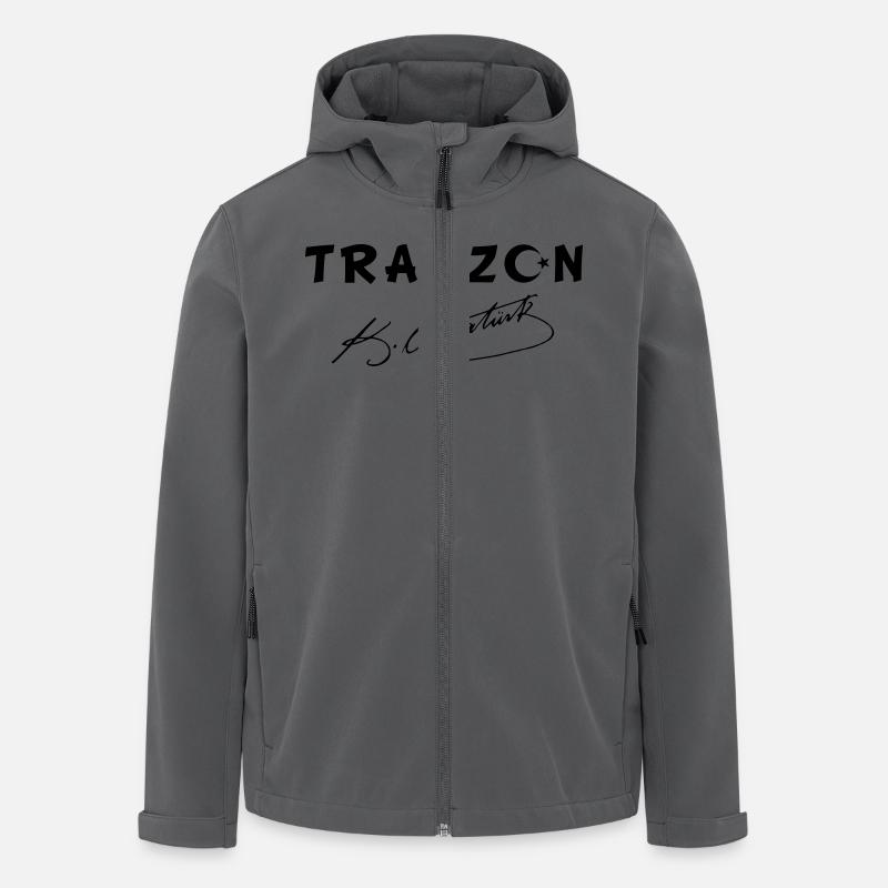 Trabzon Turquie Drapeau Ata - Veste softshell homme en polyester recyclé Stanley/Stella - charbon