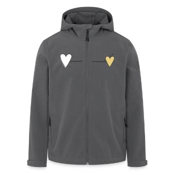 Herz Linie Horizontal - Recycelte Männer Softshell-Jacke von Stanley/Stella - Anthrazit - Vorne - AI Model Male 185 light (185cm)