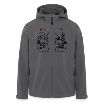 Schrebergarten Garten Natur - Recycelte Männer Softshell-Jacke von Stanley/Stella - Anthrazit - Vorne - AI Model Male 185 light (185cm)