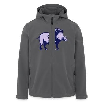 wildschwein animal - Recycelte Männer Softshell-Jacke von Stanley/Stella - Anthrazit - Vorne - AI Model Male 185 light (185cm)