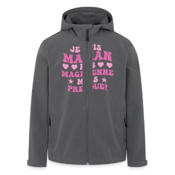 Mama statt Zauberin, Geschenkidee zum Muttertag - Recycelte Männer Softshell-Jacke von Stanley/Stella - Anthrazit - Vorne - AI Model Male 185 light (185cm)