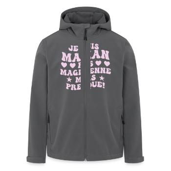 Mama statt Zauberin, Geschenkidee zum Muttertag - Recycelte Männer Softshell-Jacke von Stanley/Stella - Anthrazit - Vorne - AI Model Male 185 light (185cm)