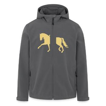 Dressurpferd - Recycelte Männer Softshell-Jacke von Stanley/Stella - Anthrazit - Vorne - AI Model Male 185 light (185cm)