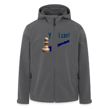 Yes, I can! 1 - Recycelte Männer Softshell-Jacke von Stanley/Stella - Anthrazit - Vorne - AI Model Male 185 light (185cm)