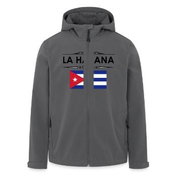 mE LaHabana Cuba - Recycelte Männer Softshell-Jacke von Stanley/Stella - Anthrazit - Vorne - AI Model Male 185 light (185cm)
