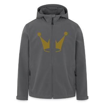 Krone - Recycelte Männer Softshell-Jacke von Stanley/Stella - Anthrazit - Vorne - AI Model Male 185 light (185cm)