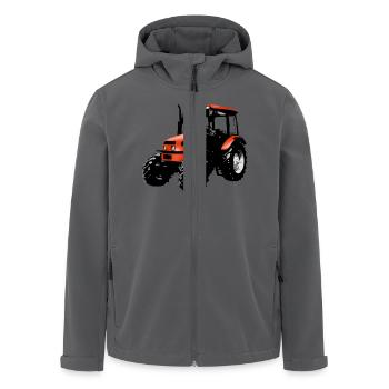 Trecker, Traktor, Schlepper - rot - Recycelte Männer Softshell-Jacke von Stanley/Stella - Anthrazit - Vorne - AI Model Male 185 light (185cm)