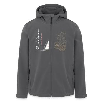Segelboot - Recycelte Männer Softshell-Jacke von Stanley/Stella - Anthrazit - Vorne - AI Model Male 185 light (185cm)