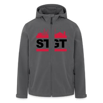 STGT - Recycelte Männer Softshell-Jacke von Stanley/Stella - Anthrazit - Vorne - AI Model Male 185 light (185cm)