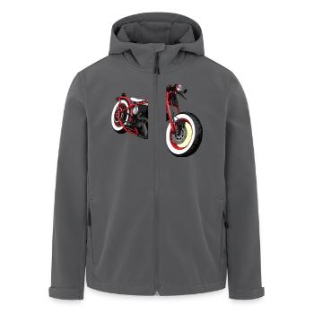 Bobber-Stil - Recycelte Männer Softshell-Jacke von Stanley/Stella - Anthrazit - Vorne - AI Model Male 185 light (185cm)