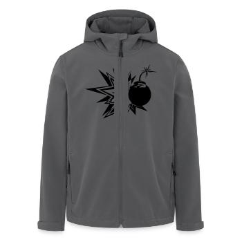 Bombe - Recycelte Männer Softshell-Jacke von Stanley/Stella - Anthrazit - Vorne - AI Model Male 185 light (185cm)