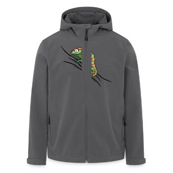 buntes Chamäleon - Recycelte Männer Softshell-Jacke von Stanley/Stella - Anthrazit - Vorne - AI Model Male 185 light (185cm)