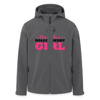 Born to be a roller derby girl - Recycelte Männer Softshell-Jacke von Stanley/Stella - Anthrazit - Vorne - AI Model Male 185 light (185cm)