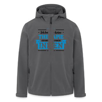 Nur nach Indien - Recycelte Männer Softshell-Jacke von Stanley/Stella - Anthrazit - Vorne - AI Model Male 185 light (185cm)