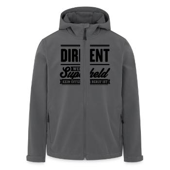 Superheld Dirigent - Recycelte Männer Softshell-Jacke von Stanley/Stella - Anthrazit - Vorne - AI Model Male 185 light (185cm)