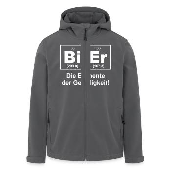 Chemiker - Bier, das Element der.. - Recycelte Männer Softshell-Jacke von Stanley/Stella - Anthrazit - Vorne - AI Model Male 185 light (185cm)