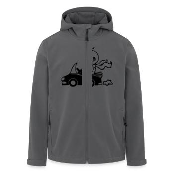 Der Cabrio-Fahrer - Recycelte Männer Softshell-Jacke von Stanley/Stella - Anthrazit - Vorne - AI Model Male 185 light (185cm)