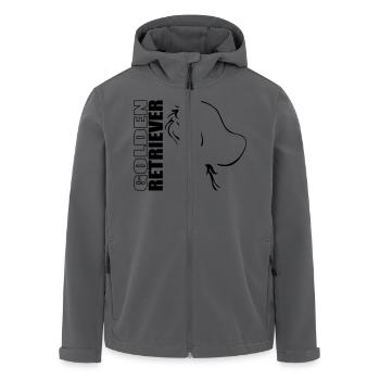 GOLDEN RETRIEVER PROFIL - Recycelte Männer Softshell-Jacke von Stanley/Stella - Anthrazit - Vorne - AI Model Male 185 light (185cm)