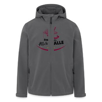 Eimer für Malle, Alle für Malle - Recycelte Männer Softshell-Jacke von Stanley/Stella - Anthrazit - Vorne - AI Model Male 185 light (185cm)