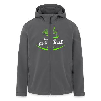 Eimer für Malle - Recycelte Männer Softshell-Jacke von Stanley/Stella - Anthrazit - Vorne - AI Model Male 185 light (185cm)