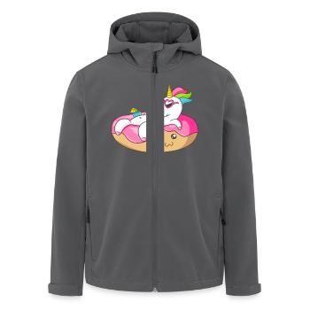 Einhorn - Recycelte Männer Softshell-Jacke von Stanley/Stella - Anthrazit - Vorne - AI Model Male 185 light (185cm)