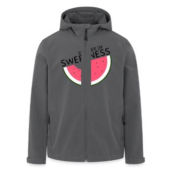 Summer of sweetness / Wassermelone / Sommershirt - Recycelte Männer Softshell-Jacke von Stanley/Stella - Anthrazit - Vorne - AI Model Male 185 light (185cm)