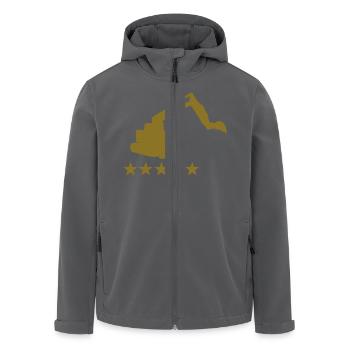 bagger 5 star - Recycelte Männer Softshell-Jacke von Stanley/Stella - Anthrazit - Vorne - AI Model Male 185 light (185cm)