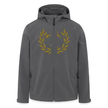 Bowling - Kegeln - Recycelte Männer Softshell-Jacke von Stanley/Stella - Anthrazit - Vorne - AI Model Male 185 light (185cm)