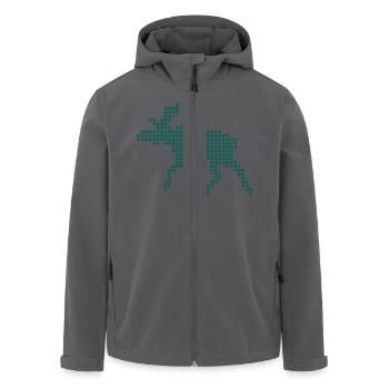 Pixel Elch - Recycelte Männer Softshell-Jacke von Stanley/Stella - Anthrazit - Vorne - AI Model Male 185 light (185cm)