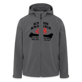 Geburtstag - Ich bin Knackige 48 - Recycelte Männer Softshell-Jacke von Stanley/Stella - Anthrazit - Vorne - AI Model Male 185 light (185cm)