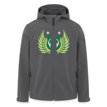 fussball_k_3c - Recycelte Männer Softshell-Jacke von Stanley/Stella - Anthrazit - Vorne - AI Model Male 185 light (185cm)