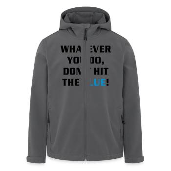 SNOOKER - Text: WHATEVER YOU DO, DON'T HIT THE - Recycelte Männer Softshell-Jacke von Stanley/Stella - Anthrazit - Vorne - AI Model Male 185 light (185cm)