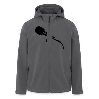 mikrofon - Recycelte Männer Softshell-Jacke von Stanley/Stella - Anthrazit - Vorne - AI Model Male 185 light (185cm)
