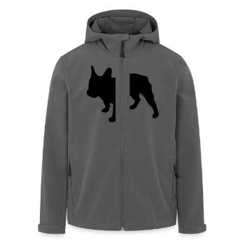 Bulldogge - Recycelte Männer Softshell-Jacke von Stanley/Stella - Anthrazit - Vorne - AI Model Male 185 light (185cm)