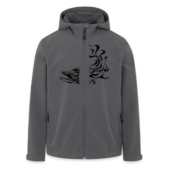 Tattoo Hecht - Recycelte Männer Softshell-Jacke von Stanley/Stella - Anthrazit - Vorne - AI Model Male 185 light (185cm)