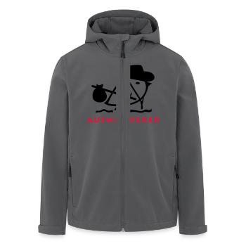 TWEETLERCOOLS - Auswanderer - Recycelte Männer Softshell-Jacke von Stanley/Stella - Anthrazit - Vorne - AI Model Male 185 light (185cm)