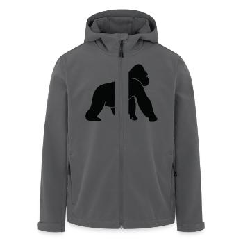Ein wilder Gorilla - Recycelte Männer Softshell-Jacke von Stanley/Stella - Anthrazit - Vorne - AI Model Male 185 light (185cm)
