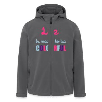 Life Is Colourful - Recycelte Männer Softshell-Jacke von Stanley/Stella - Anthrazit - Vorne - AI Model Male 185 light (185cm)