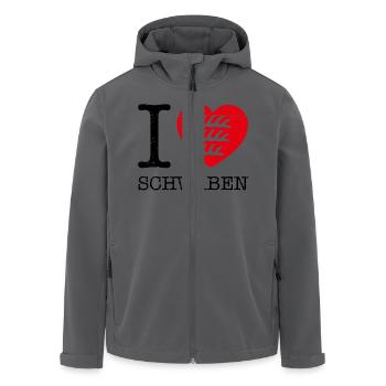 I love Schwaben - Recycelte Männer Softshell-Jacke von Stanley/Stella - Anthrazit - Vorne - AI Model Male 185 light (185cm)