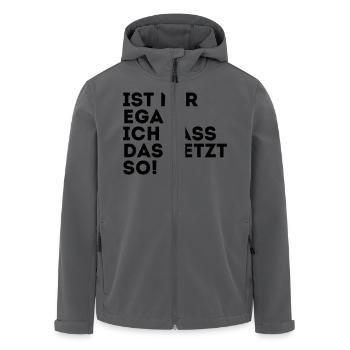 IST MIR EGAL ICH LASS DAS JETZT SO! - Recycelte Männer Softshell-Jacke von Stanley/Stella - Anthrazit - Vorne - AI Model Male 185 light (185cm)