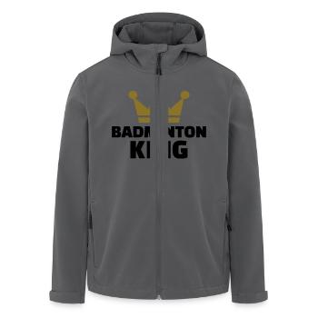 Badminton King - Recycelte Männer Softshell-Jacke von Stanley/Stella - Anthrazit - Vorne - AI Model Male 185 light (185cm)