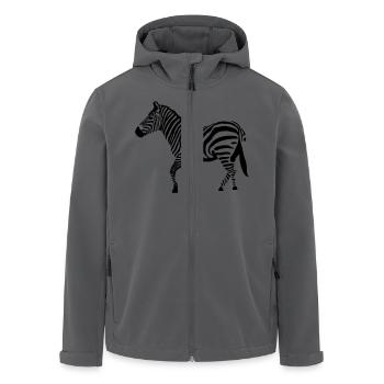 zebra Zeichnung Zebra-Vektor-Savanne - Recycelte Männer Softshell-Jacke von Stanley/Stella - Anthrazit - Vorne - AI Model Male 185 light (185cm)