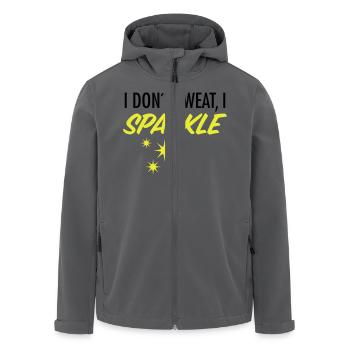 I Don´t Sweat, I Sparkle - Recycelte Männer Softshell-Jacke von Stanley/Stella - Anthrazit - Vorne - AI Model Male 185 light (185cm)